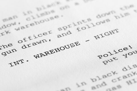 Screenplay close-up 2 (generic film text written by photographer)