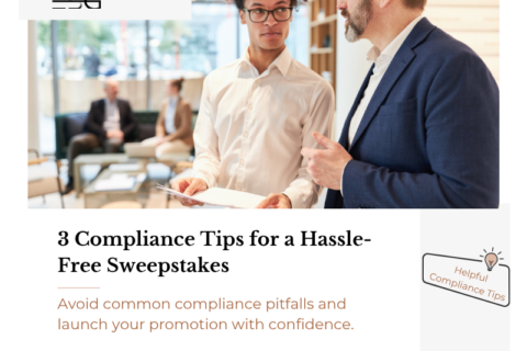 “Business professionals discussing sweepstakes compliance and promotion risk.”